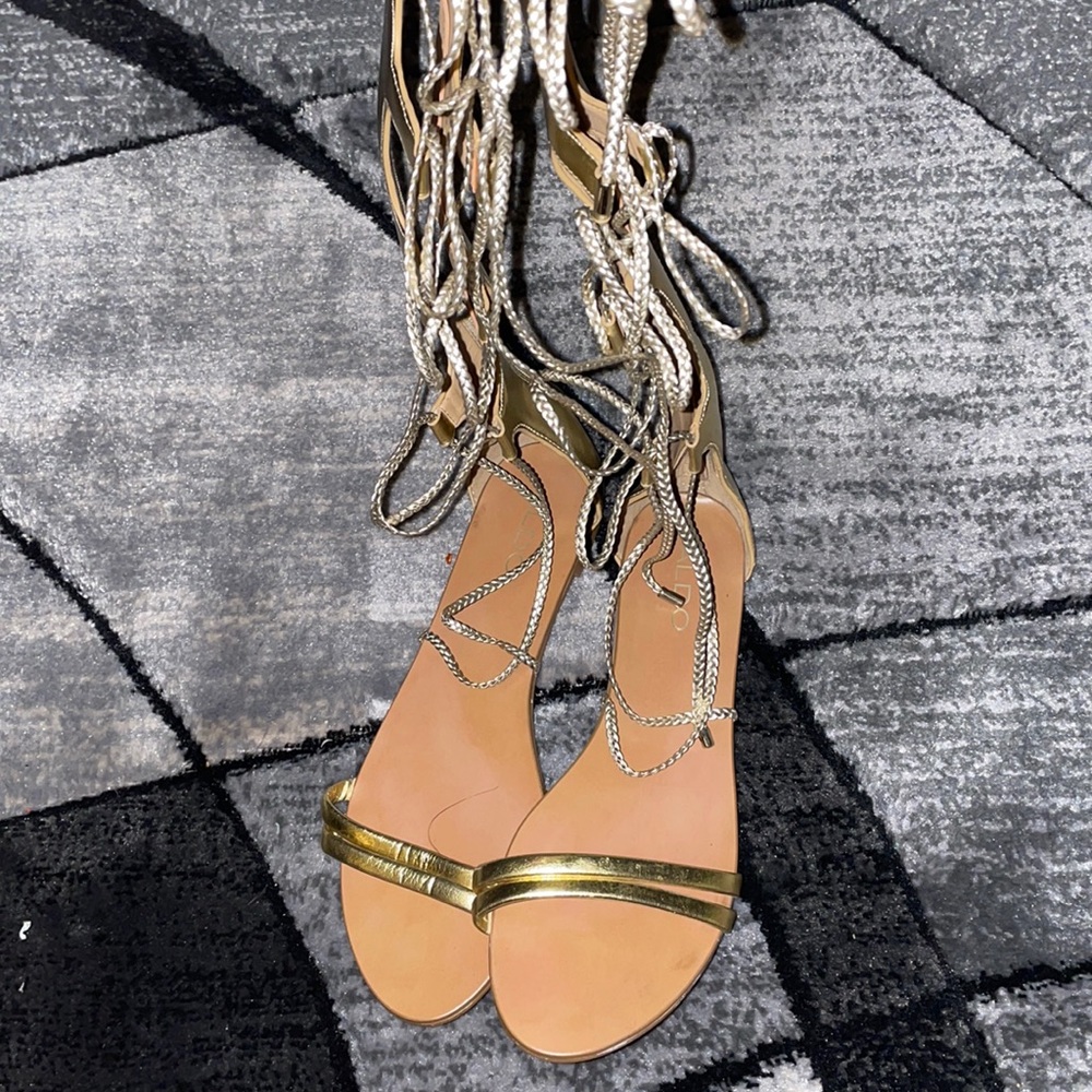 Gladiator gold sandals